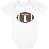 imageTstars Gift for 1 Year Old Boy Football Baby Boy 1st Birthday Baby BodysuitWhite