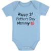 imageTstars Happy 1st Mothers Day Mommy Infant Bodysuit Gift for New Mom Baby Boy Girl Newborn OutfitAqua