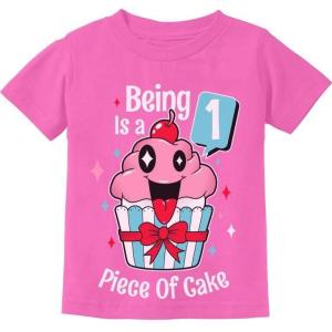 image1 Year Old Baby Girl Outfit 1st Birthday Gift Cupcake Funny Infant Kids TShirtPink