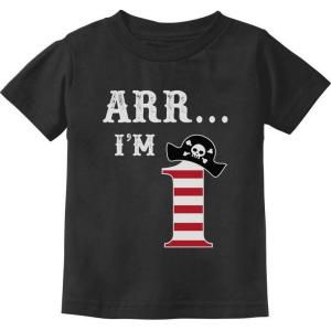 imageARR Im 1 Pirate 1st Birthday Shirt Boy One Year Old Infant Kids TShirtBlack