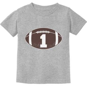 imageGift for 1 Year Old Boy Football Baby Boy 1st Birthday Infant Kids TShirtGray