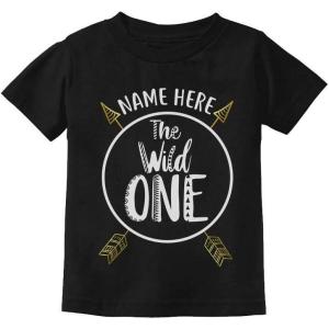 imagePersonalized Wild One Birthday Outfit Boy Girl 1 Year Old Infant Kids TShirtBlack