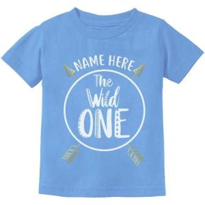 imagePersonalized Wild One Birthday Outfit Boy Girl 1 Year Old Infant Kids TShirtCalifornia Blue