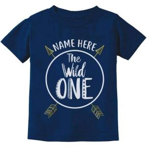 imagePersonalized Wild One Birthday Outfit Boy Girl 1 Year Old Infant Kids TShirtNavy