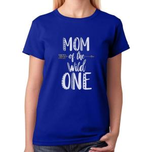 imageTstars  Mom of The Wild One Funny 1st Birthday Women TShirtBlue