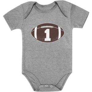 imageTstars Gift for 1 Year Old Boy Football Baby Boy 1st Birthday Baby BodysuitGray