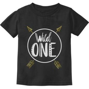 imageWild One 1st Birthday Outfit Boy Girl 1 Year Old Gifts Baby Boys ShirtBlack
