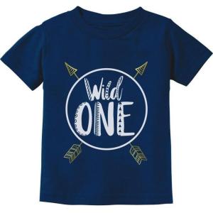 imageWild One 1st Birthday Outfit Boy Girl 1 Year Old Gifts Baby Boys ShirtNavy