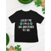 imageBig Brother Boys St Patricks Day Shirt Lucky Irish Clover Toddler Kids TShirtBlack