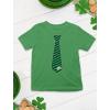 imageIrish Clover Tie St Day Toddler Kids TShirtGreen