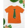 imageIrish Clover Tie St Day Toddler Kids TShirtOrange