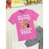 imagePaw Patrol Rubble Digging Easter Eggs TShirt Toddler Kids Egg Hunt Shirt for Boys ampamp GirlsTrade Brother  Pink