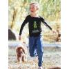 imageSt Patricks Day Irish Clover Floss Leprechaun Youth Kids Long Sleeve TShirtBlack