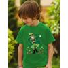 imageSt Patricks Day Shirt Clovers Dabbing Leprechaun Toddler Kids TShirtGreen
