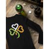 imageSt Patricks Day Shirt Women Teen Girls Irish Shamrock Heart Long Sleeve TShirt Medium Black