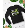 imageSt Patricks Day Shirts for Kids Gamer Luck Skill Youth Kids Long Sleeve TShirtBlack
