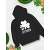 imageSt Patricks Hoodie Irish Shamrock Pattys Day Toddler Kids Sweatshirt HoodiesBlack