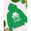 imageSt Patricks Hoodie Irish Shamrock Pattys Day Toddler Kids Sweatshirt HoodiesGreen