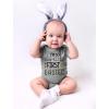 imageTstars Im So EggCited Its My First Easter Baby Bodysuit Holiday Outfit for Infant Boys ampamp GirlsGray