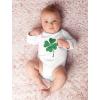 imageTstars St Patricks Day Outfit Faded Shamrock Irish Clover Baby Long Sleeve Bodysuit OutfitWhite