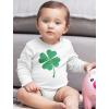 imageTstars St Patricks Day Outfit Faded Shamrock Irish Clover Baby Long Sleeve Bodysuit OutfitWhite