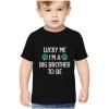 imageBig Brother Boys St Patricks Day Shirt Lucky Irish Clover Toddler Kids TShirtBlack