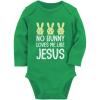 imageEaster Baby Outfit No Bunny Loves Me Like Jesus Christian Long Sleeve BodysuitGreen