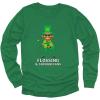 imageSt Patricks Day Irish Clover Floss Leprechaun Youth Kids Long Sleeve TShirtGreen
