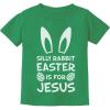 imageTstars Silly Rabbit Easter is for Jesus Funny Bunny Egg Hunt TShirt for Toddler Boys ampamp GirlsGreen
