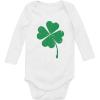 imageTstars St Patricks Day Outfit Faded Shamrock Irish Clover Baby Long Sleeve Bodysuit OutfitWhite