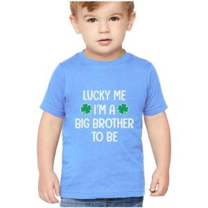 imageBig Brother Boys St Patricks Day Shirt Lucky Irish Clover Toddler Kids TShirtCalifornia Blue
