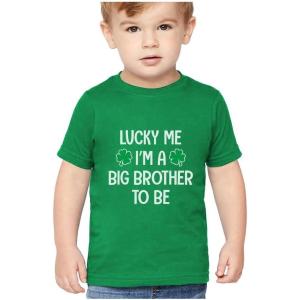 imageBig Brother Boys St Patricks Day Shirt Lucky Irish Clover Toddler Kids TShirtGreen