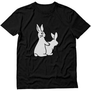 imageFunny Easter Bunny Shirt Easter Rabbits Mens Easter TShirtBlack