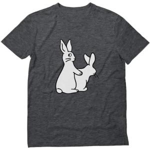 imageFunny Easter Bunny Shirt Easter Rabbits Mens Easter TShirtHeather Dark Gray