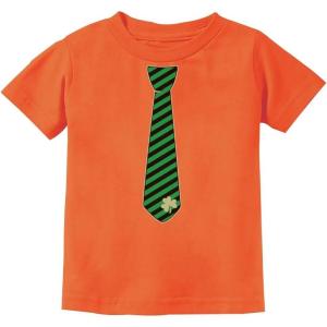 imageIrish Clover Tie St Day Toddler Kids TShirtOrange