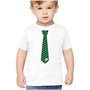 imageIrish Clover Tie St Day Toddler Kids TShirtWhite