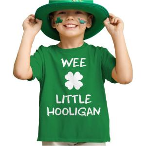 imageSt Patricks Day Shirt Funny Irish Clover Pattys Toddler Infant Kids TShirtGreen