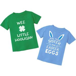 imageSt Patricks Day Shirt Funny Irish Clover Pattys Toddler Infant Kids TShirtPatrick Easter Set 2