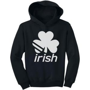 imageSt Patricks Hoodie Irish Shamrock Pattys Day Toddler Kids Sweatshirt HoodiesBlack