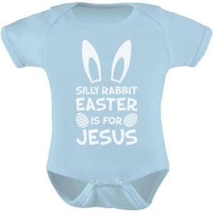 imageTstars Silly Rabbit Easter Baby Outfit Bunny BodysuitAqua