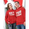 imageBetter Together Matching Hoodies for Couples His ampamp Hers Gifts Couple Hoodie SetMen Red  Women Red