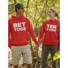 imageBetter Together Matching Hoodies for Couples His ampamp Hers Gifts Couple Hoodie SetMen Red  Women Red