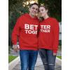 imageBetter Together Matching Hoodies for Couples His ampamp Hers Gifts Couple Hoodie SetMen Red  Women Red