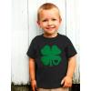imageGreen Clover Heart St Patricks Irish Cute Shamrock Kids TShirtBlack