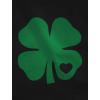imageGreen Clover Heart St Patricks Irish Cute Shamrock Kids TShirtBlack