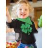 imageIrish Lucky Clover Girls Boys St Patricks Day Toddler Kids Long Sleeve TShirtBlack