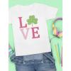 imageIrish Shamrock Love St Patricks Girls Shirt Pattys Day Toddler Fitted TShirtLove  White