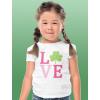 imageIrish Shamrock Love St Patricks Girls Shirt Pattys Day Toddler Fitted TShirtLove  White