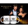 imageKing And Queen Coffee Mug King 15 Ounce White Queen 15 Ounce White