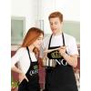 imageKing and Queen Couples Aprons His and Hers Cooking Chef Matching Apron Set King Black One SizeQueen Black One SizeKing Black  Queen Black